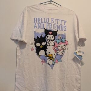 Sanrio Hello Kitty and Friends White Tee with Pastel Graphic